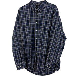 Nautica Mens Plaid Long Sleeve Button-Down Shirt XL 100% Cotton Preppy Chic